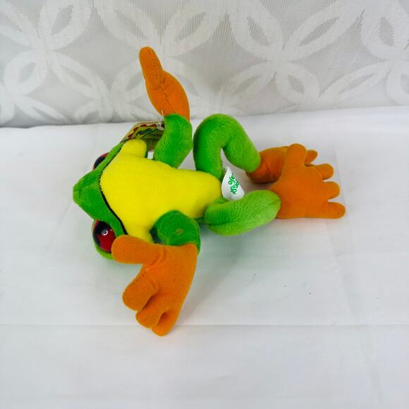 RainForest Cafe Cha-Cha Tree Frog 9” Plush Stuffed Animal Wild Bunch Green Tags - Picture 2 of 6